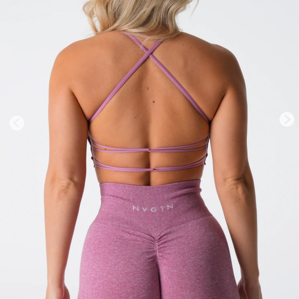 NWOT NVGTN sports bra in the color pastel pink